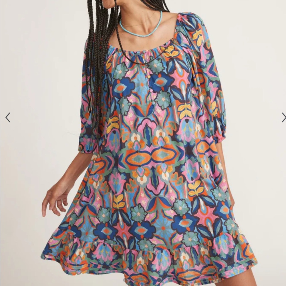 Nadia Belted Mini Dress in Talavera